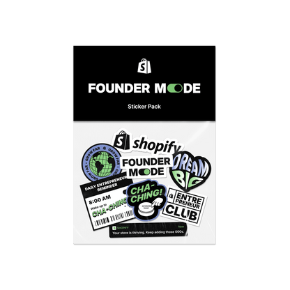 Founder Mode Sticker Pack de Shopify Supply