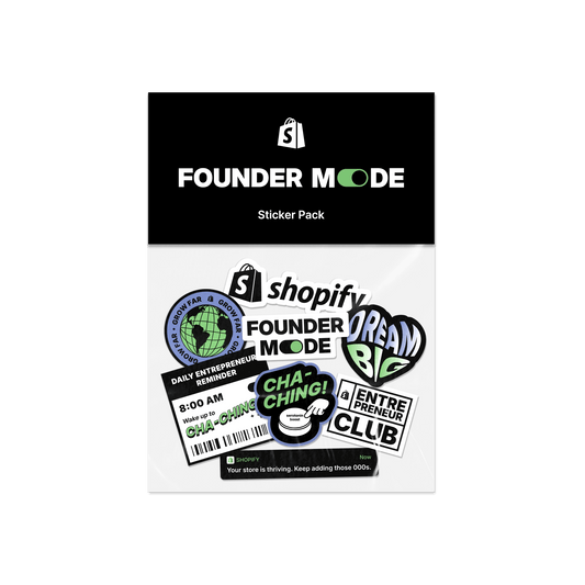Founder Mode Sticker Pack de Shopify Supply
