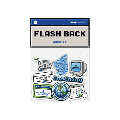 Flash Back Sticker Pack de Shopify Supply