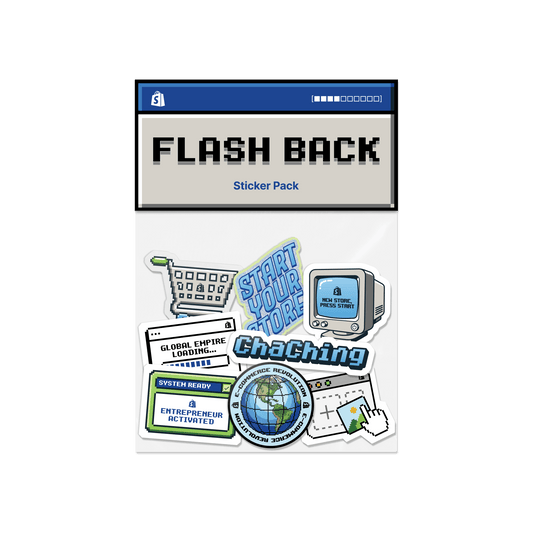 Flash Back Sticker Pack de Shopify Supply