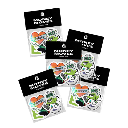 Money Moves Sticker Pack de Shopify Supply